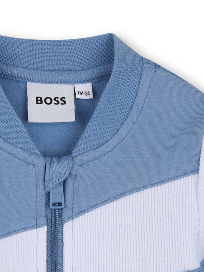 Closer look at the zip up sweatshirt.