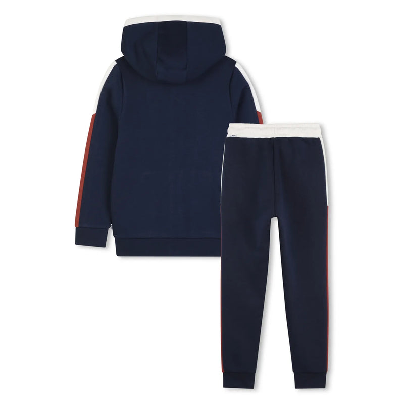 Back of the BOSS navy tracksuit.