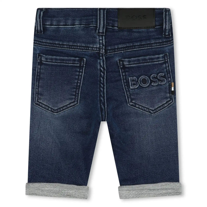 Boss Turn Up Jeans - Dark