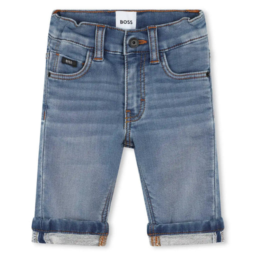 BOSS blue turn up jeans - j51271.