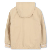 Back of the BOSS tan windbreaker.