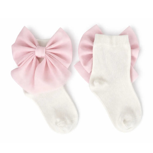 Caramelo girl's pink bow socks - 4423.
