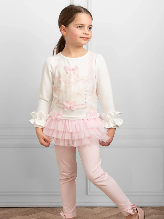 Caramelo pink carousel leggings set - 341444.