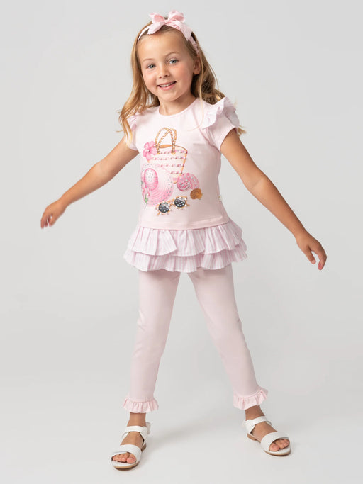 Caramelo pink holiday leggings set - 341429.
