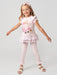 Caramelo pink holiday leggings set - 341429.