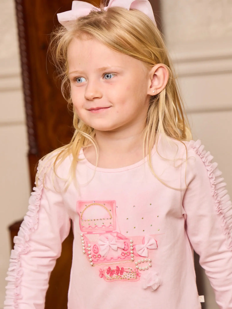 Closer look at the Caramelo jewellery box leggings set.