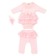 Caramelo baby girl's lace leggings set - 391502.