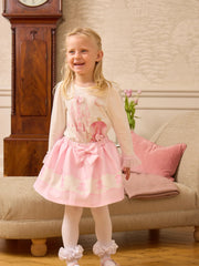 Girl modelling the Caramelo make believe skirt set.