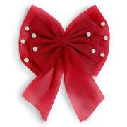 Caramelo red pearl hair bow - 349757.