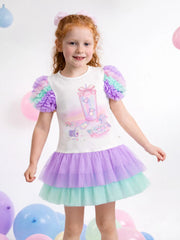 Closer look at the Caramelo rainbow dress.