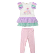 Caramelo girl's rainbow rainbow leggings set - 3498120.