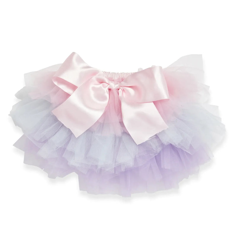 Back of the Caramelo rainbow tutu skirt.