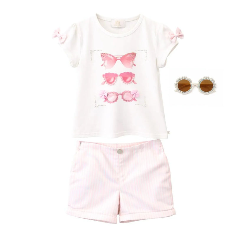 Caramelo girl's sunglasses shorts set - 349078.