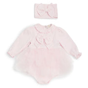Caramelo pink tulle dress & headband - 315245.