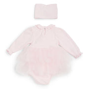 Back of the Caramelo tulle dress & headband.