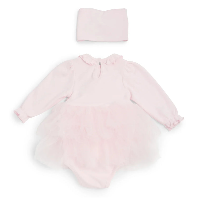 Back of the Caramelo tulle dress & headband.