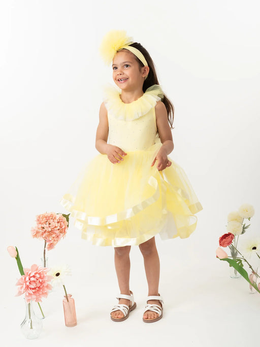 Caramelo yellow tulle dress - 0321231.