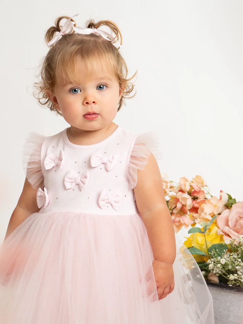 Closer look at the Caramelo tulle dress.