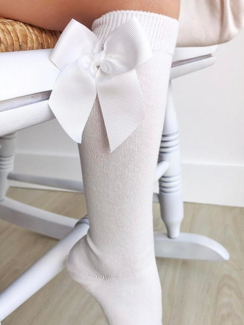 Condor Bow Socks - White