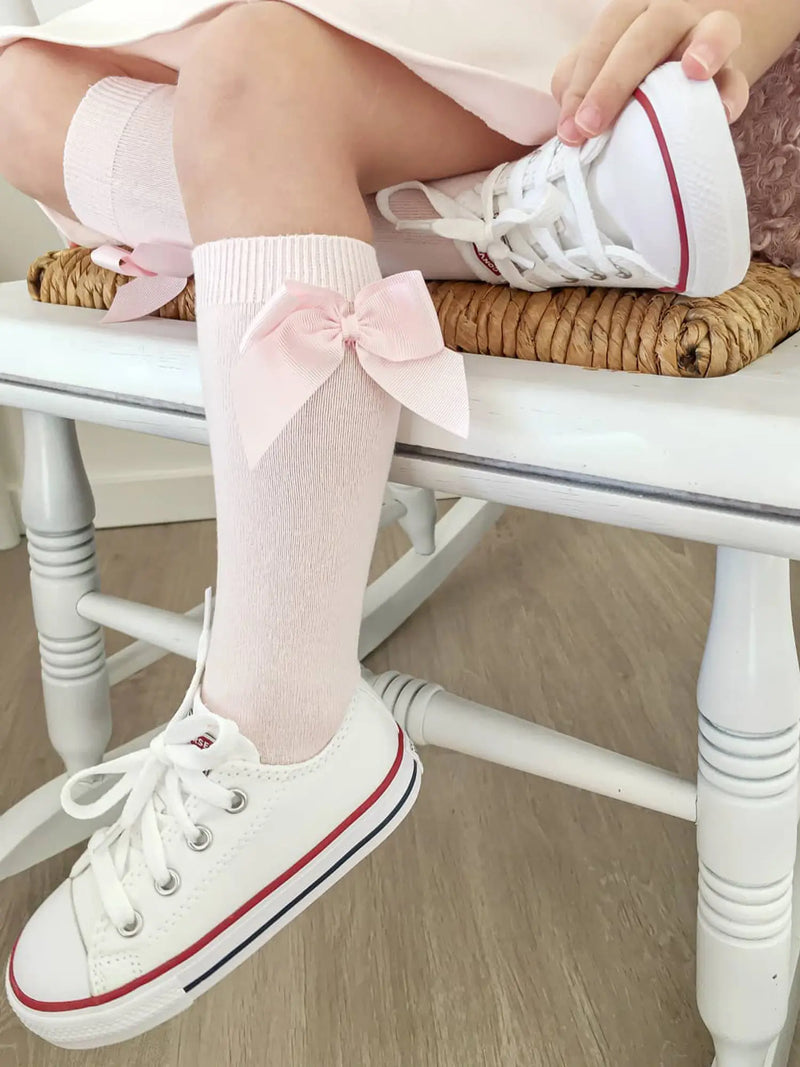 Condor Bow Socks - Baby Pink