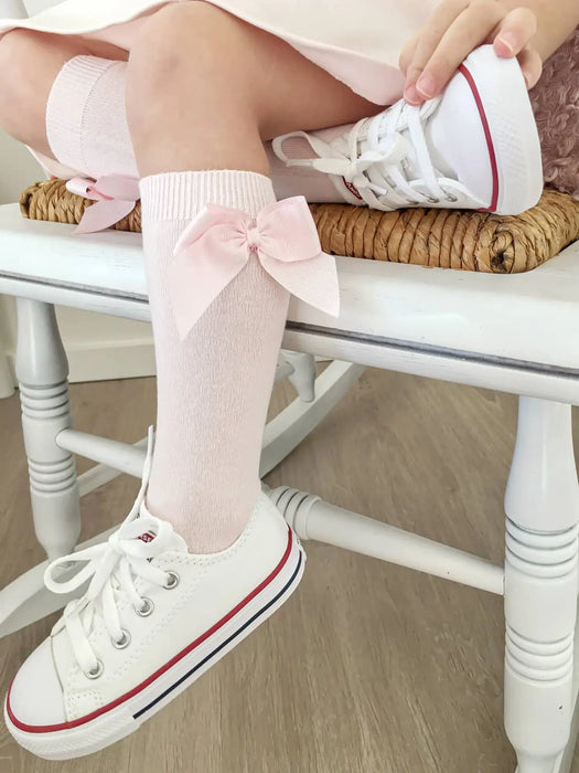 Condor Bow Socks - Baby Pink