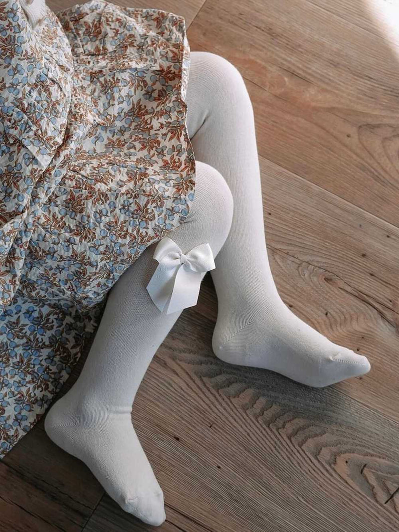 Condor Bow Tights - White