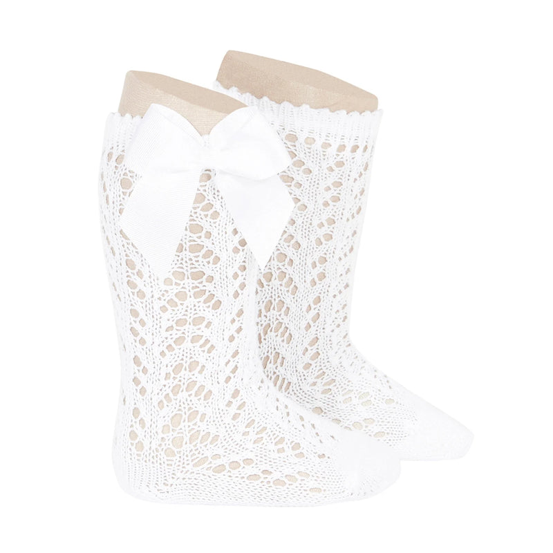 Condor Openwork Knee Socks - White.
