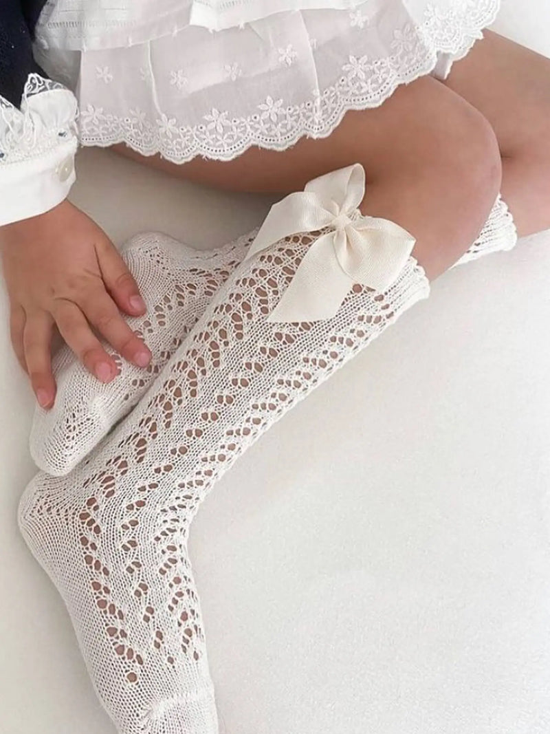 Condor Openwork Knee Socks - Cream