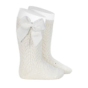 Condor Openwork Knee Socks - Cream.