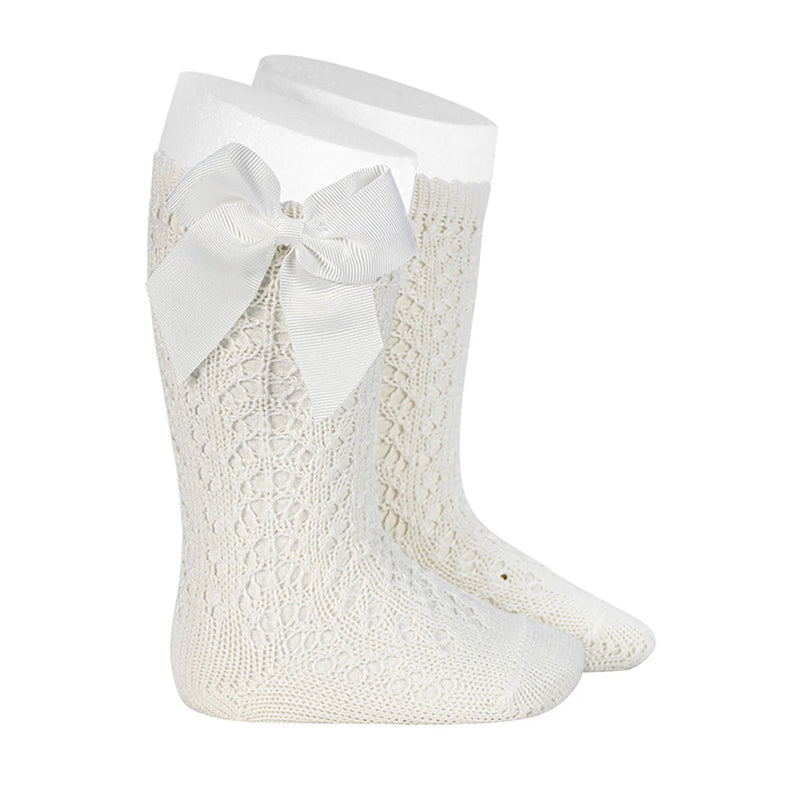 Condor Openwork Knee Socks - Cream.