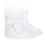 Condor white openwork socks - 25194.