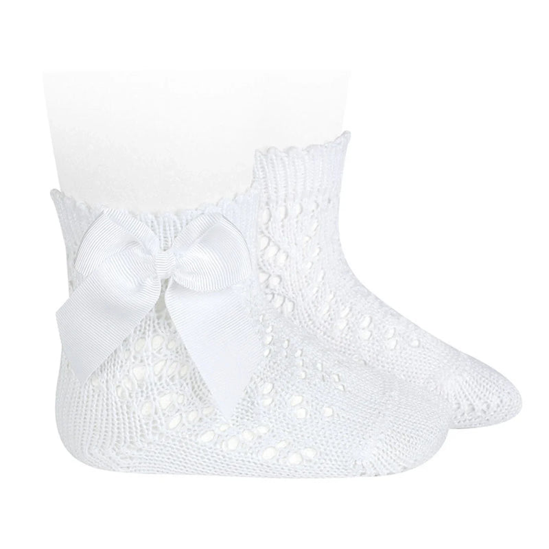Condor white openwork socks - 25194.