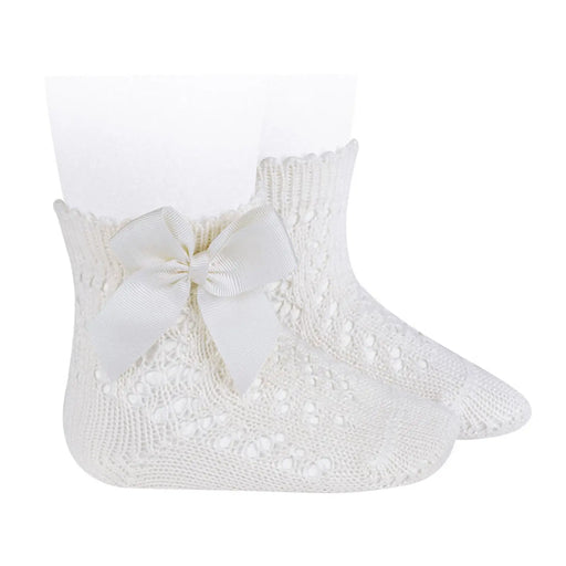 Condor cream openwork socks - 25194.