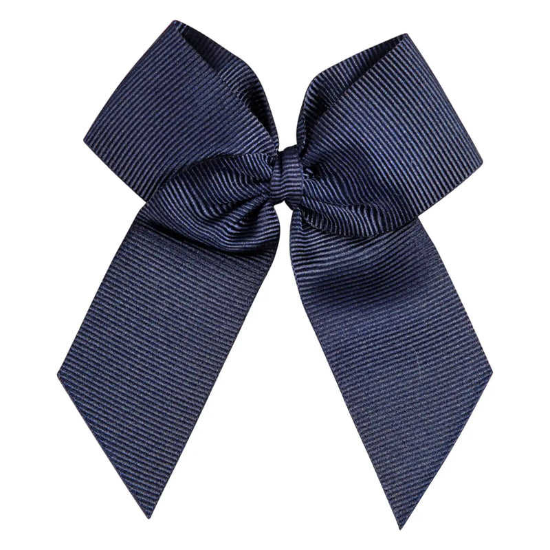 Condor Ribbon Bow Clip - Navy Blue
