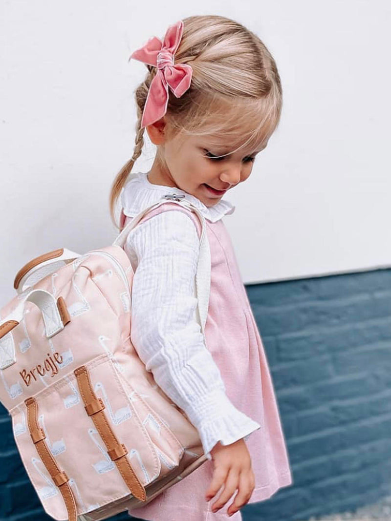 Condor Velvet Bow Clip - Pink