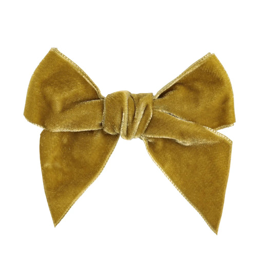Condor mustard velvet bow clip - 50950.