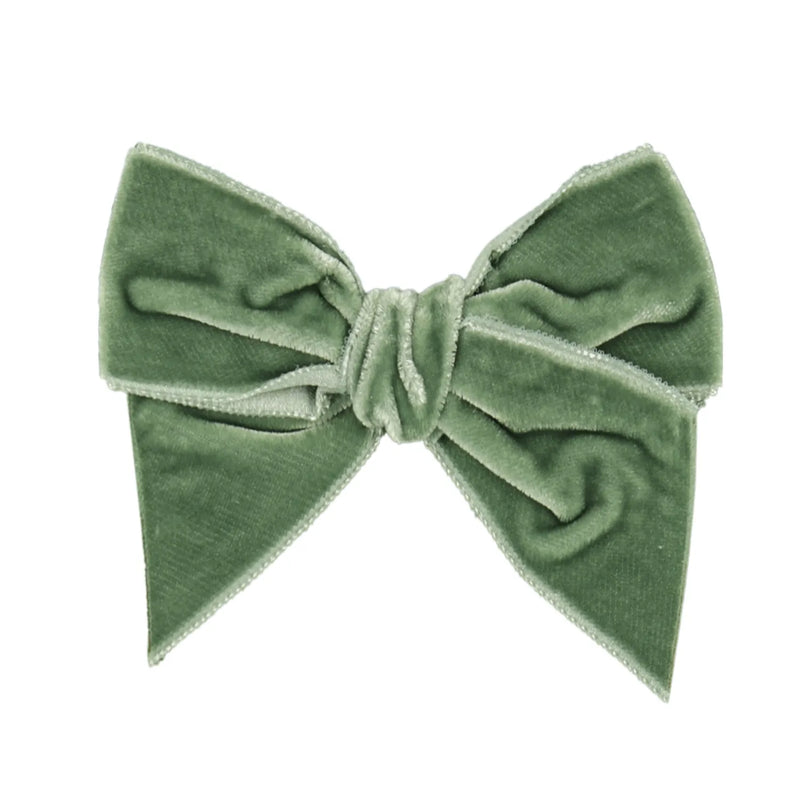 Condor sage velvet bow clip - 50950.