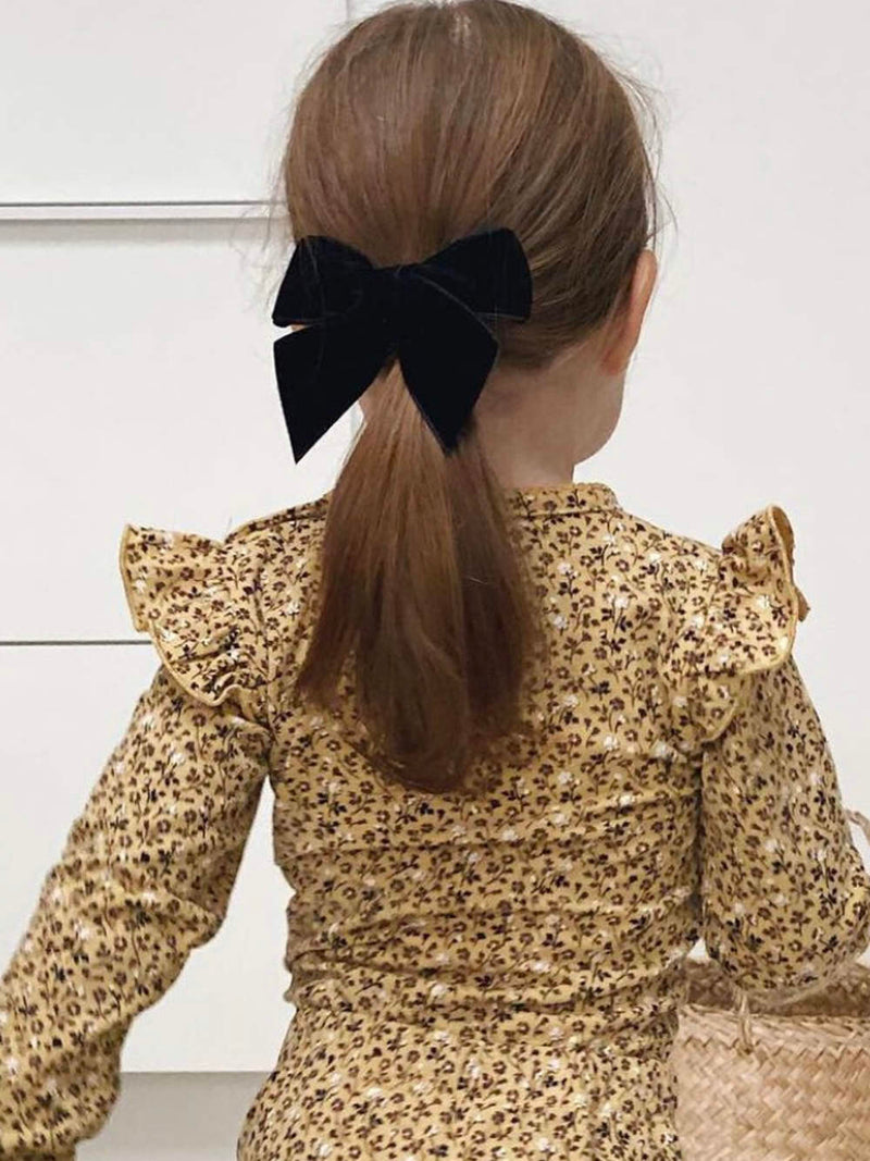 Condor Velvet Bow Clip - Black