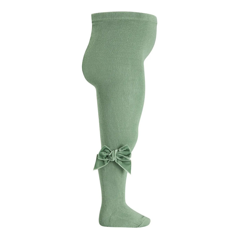 Condor sage velvet bow tights - 24891.