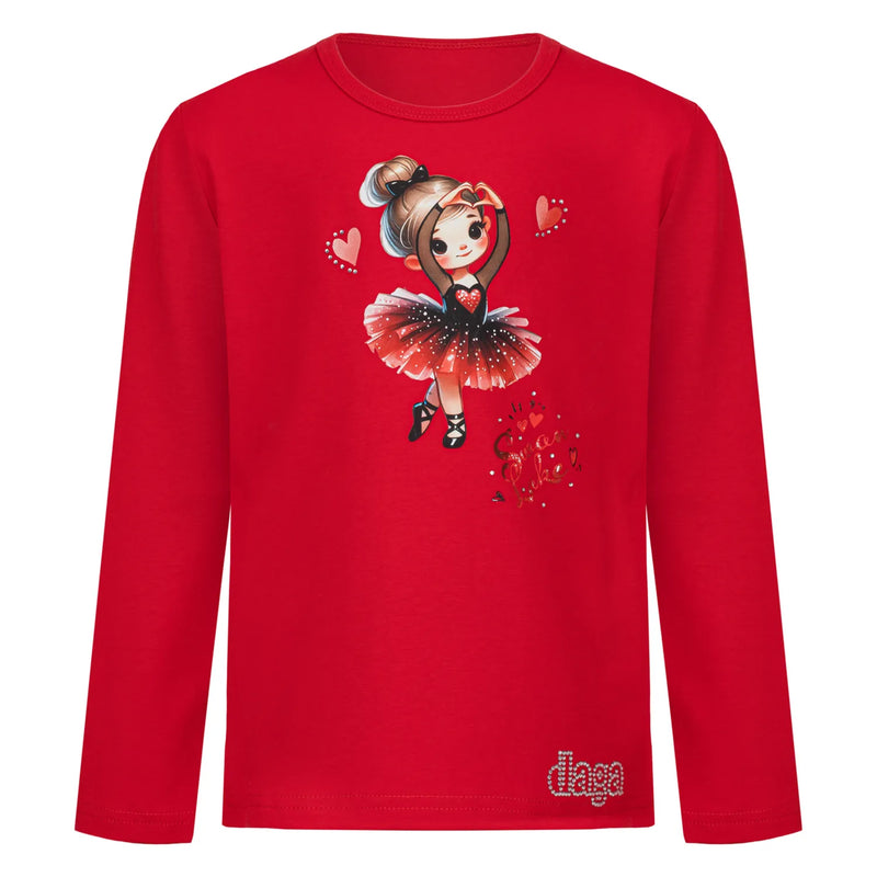 Bright red long sleeve t-shirt from Daga.