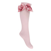 Daga pink bow knee socks - 10847.