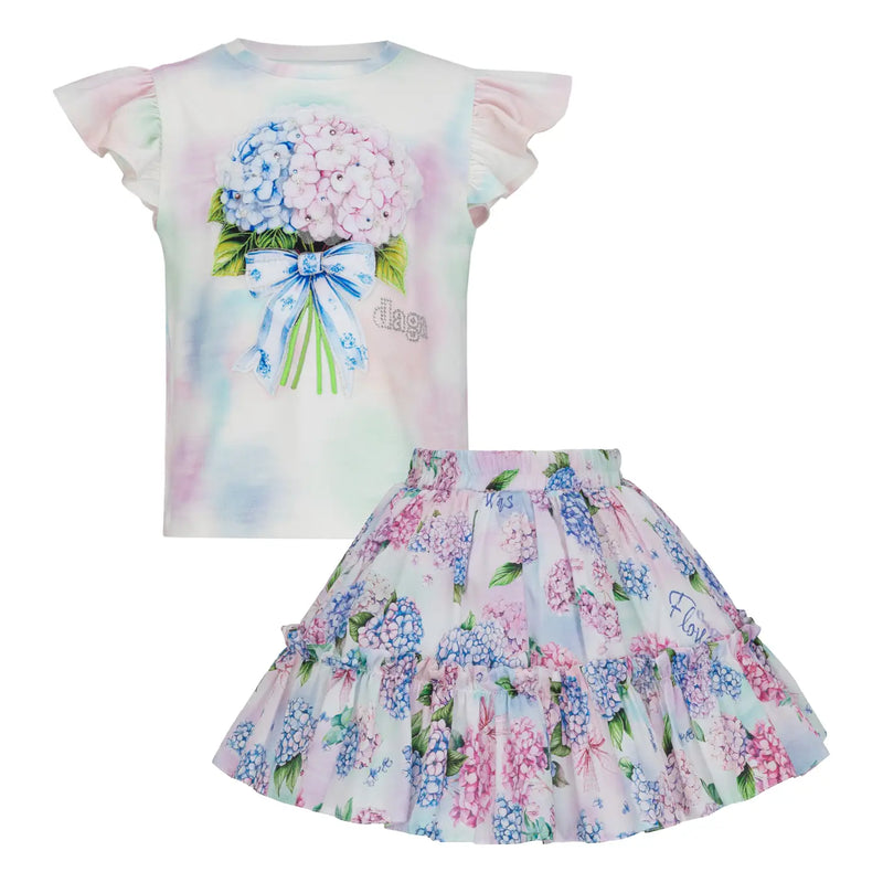 Daga Pastel Bloom Skirt Set