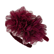 Daga burgundy flower headband - 10387.