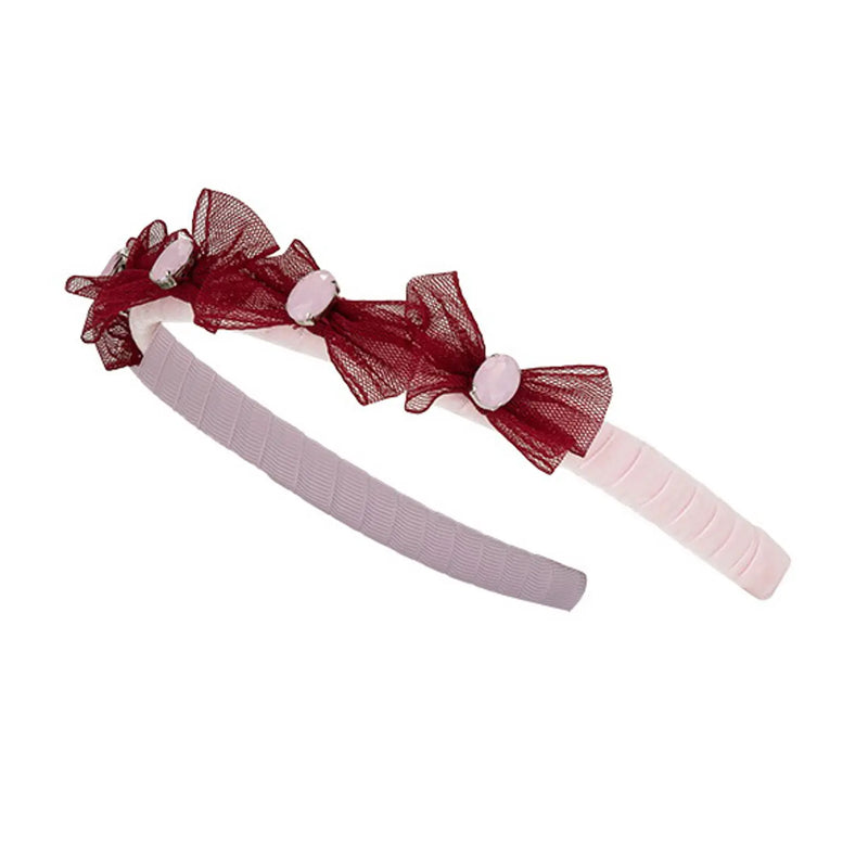 Daga girl's pink flower headband - 10388.