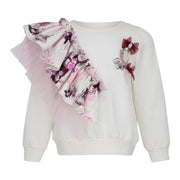 Daga girl's white sweatshirt.