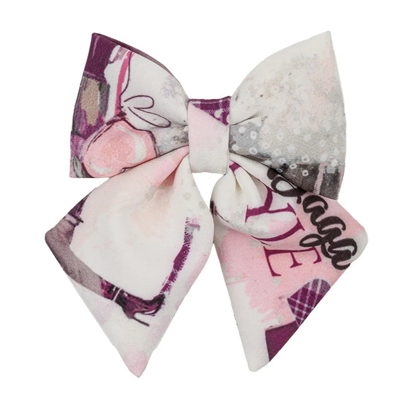 Daga girl's white hair bow - 10392.