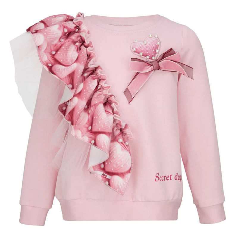 Girl's pink sweatshirt by Daga.