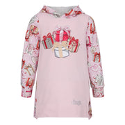 Closer view of the Daga hoodie dress.