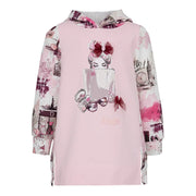 Daga girl's printed hoodie dress.