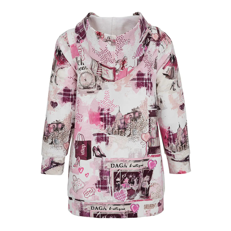 Back of the Daga girl's hoodie dress.